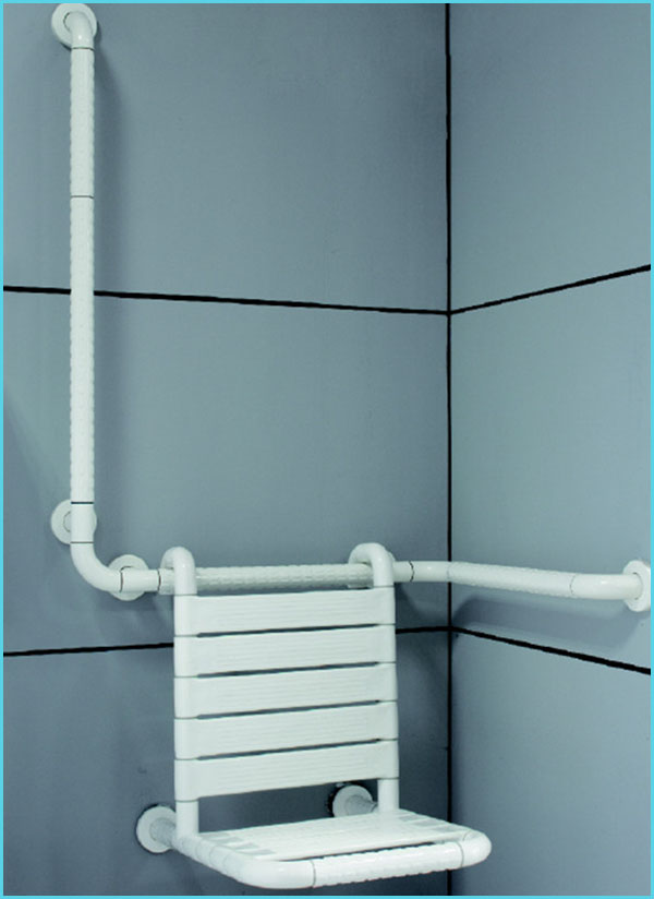 nylon plastic ABS hospital bathroom toilet shower room elderly wall mounted folding chairs