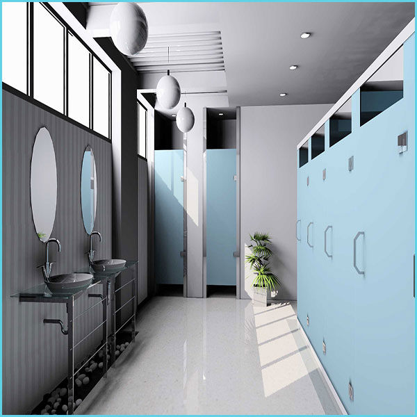 Compact Laminate Toilet Cubicle Partition