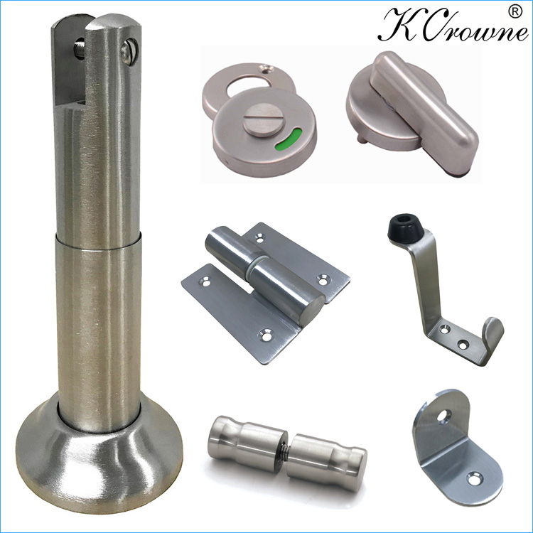 High Quality 316 SS Stainless Steel HPL Toilet Cubicle Partition Hardware Accessories Fittings Ironmongery