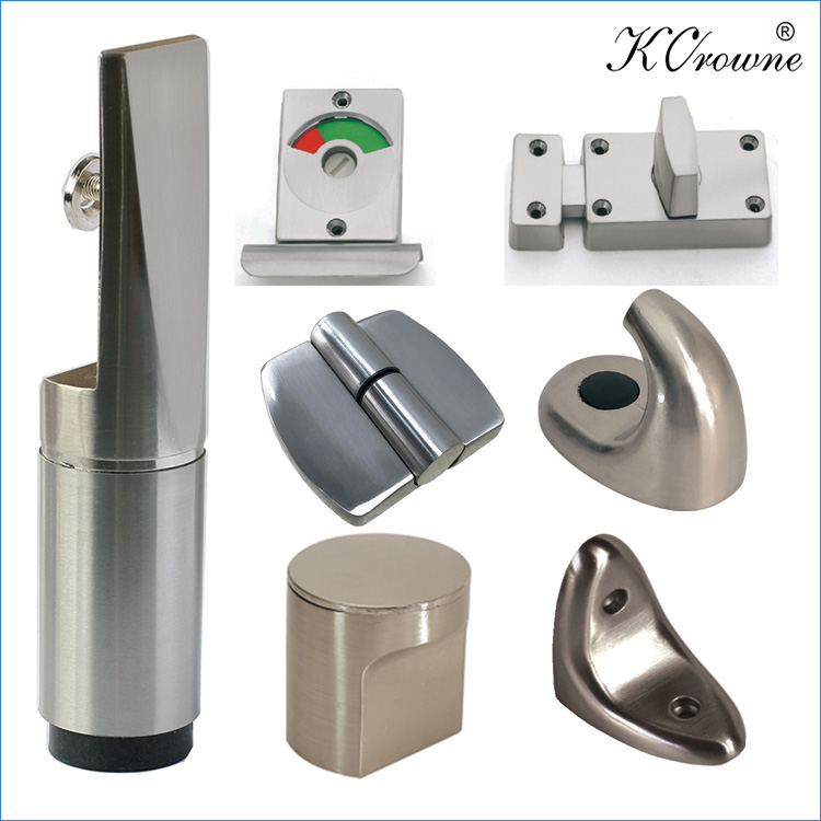 Zinc Alloy Bathroom Toilet Cubicle Partition Hardware Accessories Fittings Set Manufacturer