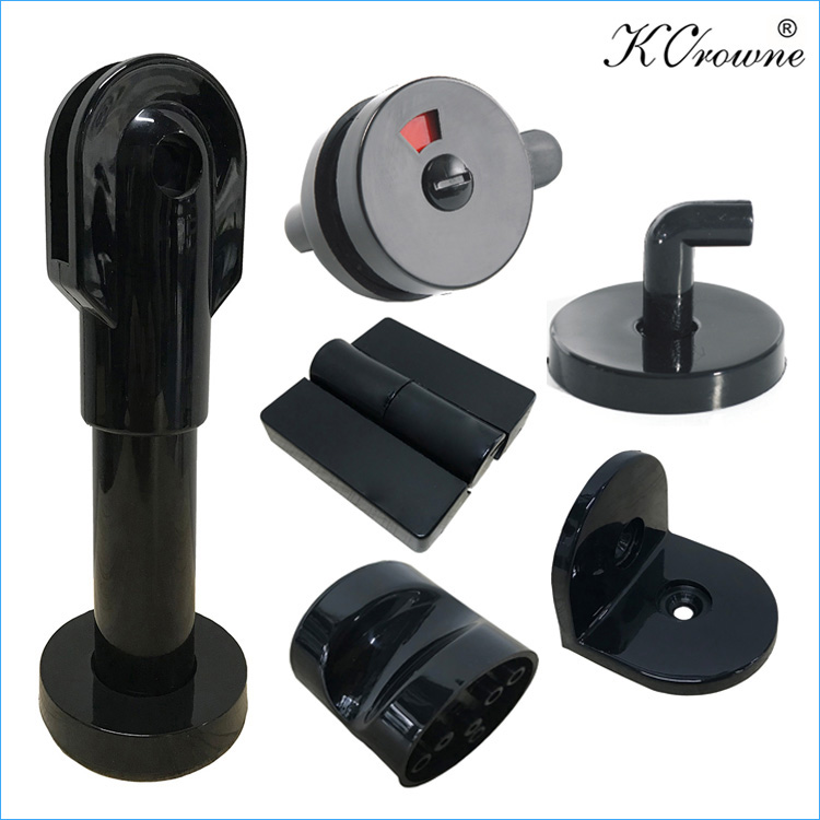 Hot Selling Anti-rust Cheap HPL Bathroom Toilet Cubicle Partition Black Grey White Nylon Hardware Accessories Fittings