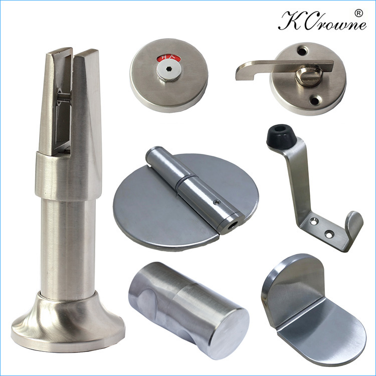 Anti-rust 304SS Stainless Steel Bathroom Toilet Cubicle Partition Hardware Accessories Fittings Supplier