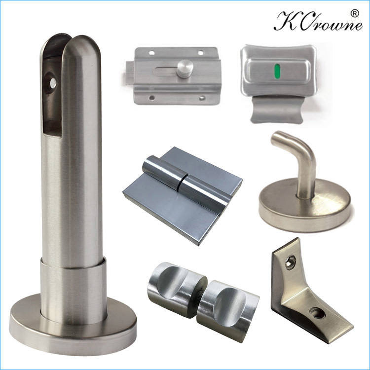 304 Stainless Steel Compact Panel Toilet Cubicle Partition Bathroom Accessories Hardware Fittings
